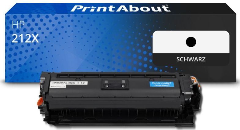 PrintAbout huismerk Toner 212X (W2120X) Zwart Hoge capaciteit Geschikt voor HP