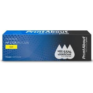 PrintAbout huismerk Toner 212X (W2122X) Geel Hoge capaciteit Geschikt voor HP