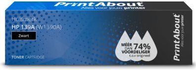 PrintAbout huismerk Toner 139A (W1390A) Zwart Geschikt voor HP