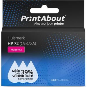 PrintAbout  Inktcartridge 72 (C9372A) Magenta geschikt voor HP