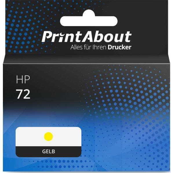 PrintAbout - HP 72 (C9373A) - Inktcartridge - Geel