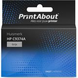 PrintAbout huismerk Inktcartridge 72 (C9374A) Grijs geschikt voor HP