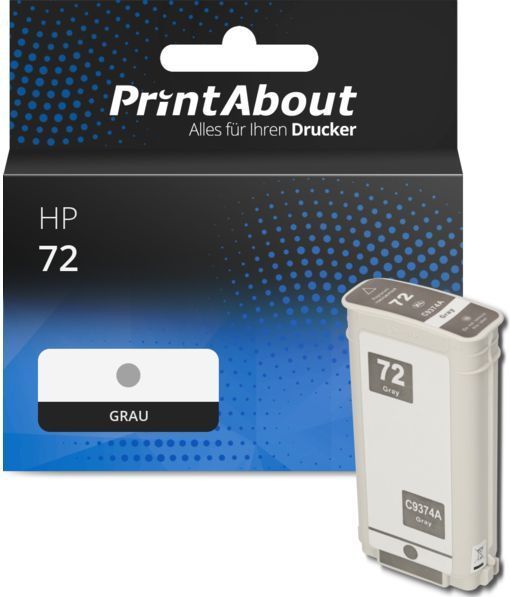 PrintAbout - HP 72 (C9374A) - Inktcartridge - Grijs
