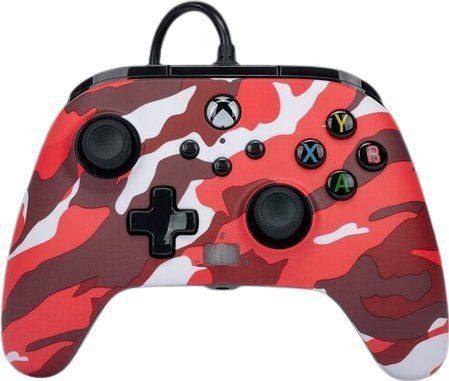 PowerA - Verbeterde Bedrade Controller - Rood Camo - Voor Xbox Series X S