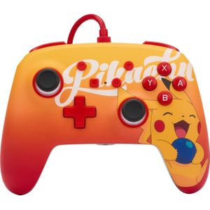 PowerA Verbeterde bedrade PowerA-controller voor Nintendo Switch - Oran Berry Pikachu (Nintendo), Controller, Oranje, Rood