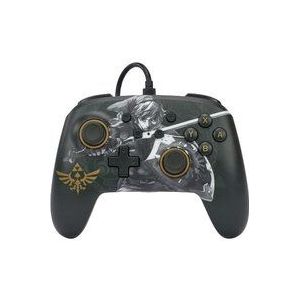 PowerA - Verbeterde Bedrade Controller - Wit - Nintendo Switch - Battle-Ready Link