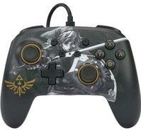 PowerA - Verbeterde Bedrade Controller - Wit - Nintendo Switch - Battle-Ready Link