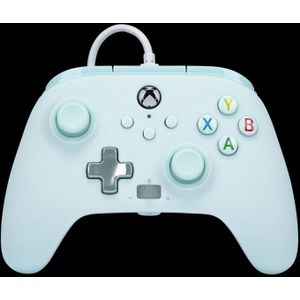 Verbeterde bekabelde controller PowerA voor Xbox - Mist, wit, gamepad, bedraad videospel, gamepad, Xbox Series X|S