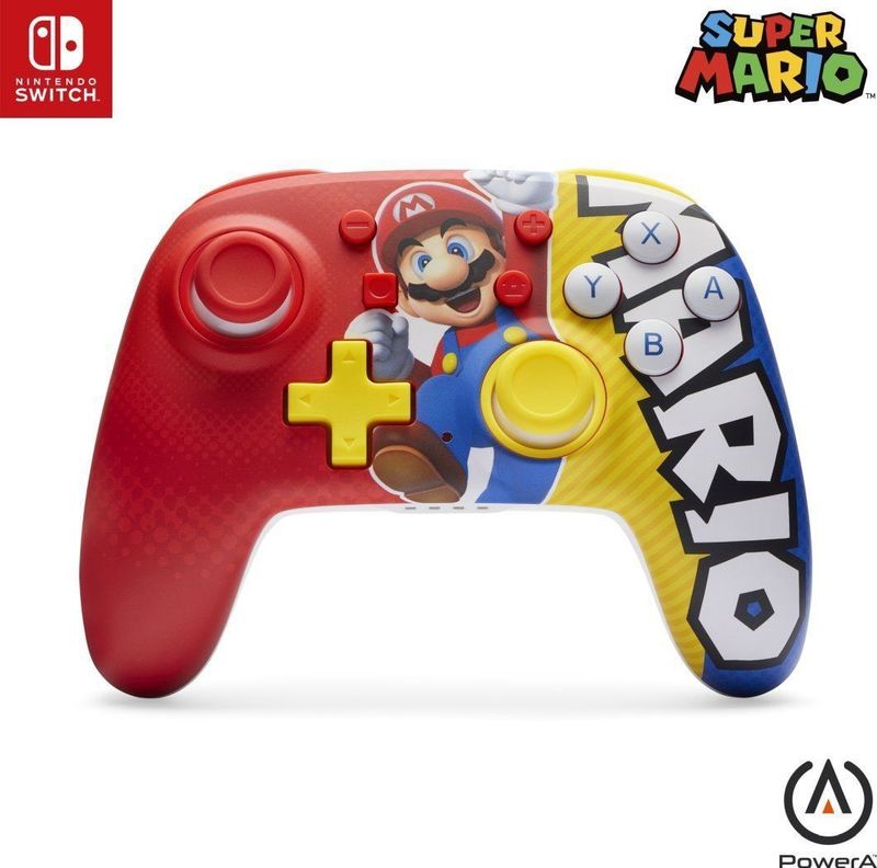 PowerA Nano Verbeterde Draadloze Controller voor Nintendo Switch - Mario Victory