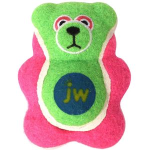 JW Bear - Hondenspeelgoed - ø 18 cm - Hondenbal - Groen/Roze - Natuurlijk rubber - L