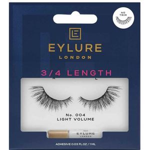 Eylure 3/4 Länge Kunstwimpern Nr. 004, 3-teilig, Synthetisches Haar, Wiederverwendbar, 3 Stück, 3 Piece Set