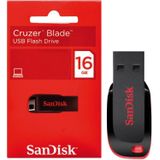 SanDisk Cruzer® Blade™ USB-stick 16 GB Zwart SDCZ50-016G-B35 USB 2.0