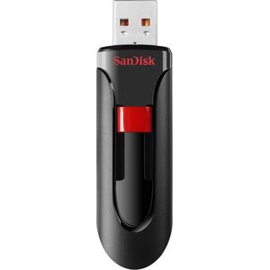 SanDisk - Cruzer Glide - USB-Stick - 32 GB - Zilver - Rood