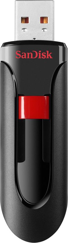 SanDisk - Cruzer Glide - USB-Stick - 32 GB - Zilver - Rood