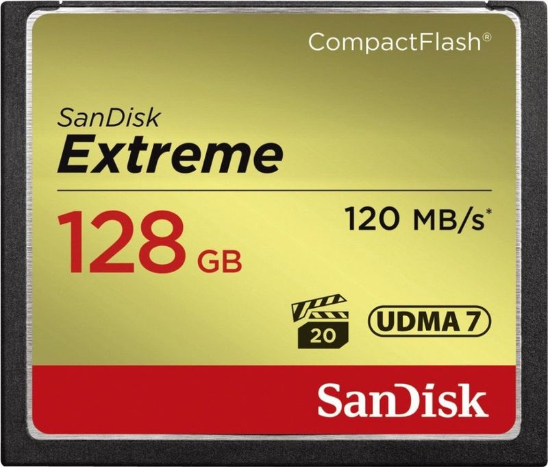 SanDisk CompactFlash Extreme - 128 GB - 120/85 MB/s