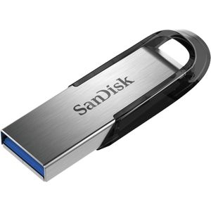 SanDisk Ultra Flair USB 3.0 Flash Drive 16 GB (Robuuste En Stijlvolle Metalen Behuizing, Wachtwoordbeveiliging, 150 MB/s Lezen) Zwart