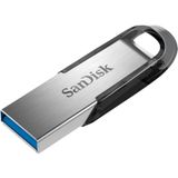 SanDisk SDCZ73-064G-G46 Ultra Flair 64GB USB 3.0 geheugenstick met een slanke behuizing van robuust metaal en een maximale leessnelheid van 150 MB/s, zwart