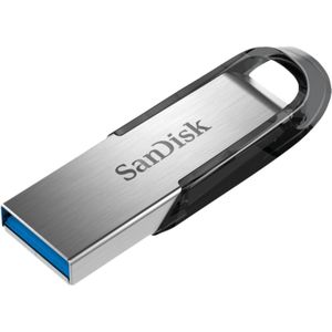 SanDisk SDCZ73-064G-G46 Ultra Flair 64GB USB 3.0 geheugenstick met een slanke behuizing van robuust metaal en een maximale leessnelheid van 150 MB/s, zwart