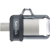 SanDisk SDDD3-128G-G46, Ultra 128 GB Dual Drive m3.0 Dual connector Key voor mobiele apparaten tot 130 MB/s, zwart