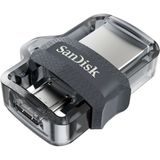 SanDisk SDDD3-128G-G46, Ultra 128 GB Dual Drive m3.0 Dual connector Key voor mobiele apparaten tot 130 MB/s, zwart