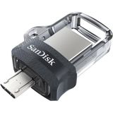 SanDisk SDDD3-128G-G46, Ultra 128 GB Dual Drive m3.0 Dual connector Key voor mobiele apparaten tot 130 MB/s, zwart