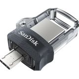 SanDisk Ultra Dual Drive M3.0 Flashdrive Voor Android-Smartphones 128 GB (USB M3.0, Intrekbaar Ontwerp, 130 MB/s Overdrachtssnelheden)