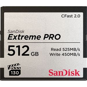 SanDisk - Extreme PRO - CFast-kaart - 512 GB - Hoogwaardige Prestaties