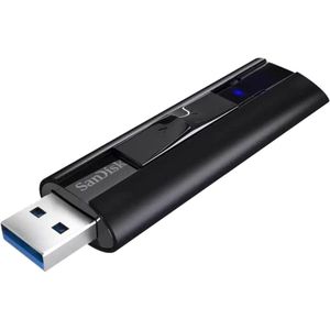 SanDisk Extreme PRO USB 3.2 Solid State-Flashdrive 128 GB (Draagbare En Betrouwbare, Leessnelheden Tot 420 MB/s, Behuizing Van Aluminium, Versleutelingssoftware) Zwart