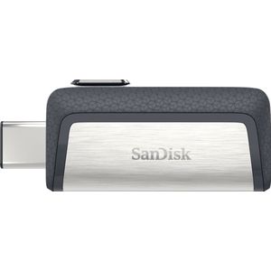 SanDisk USB-Stick Ultra Dual Drive USB Type-C silber, grau 256 GB