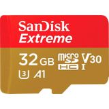 SanDisk Extreme Micro SDHC 32GB - A1 V30 U3 - Inclusief Adapter
