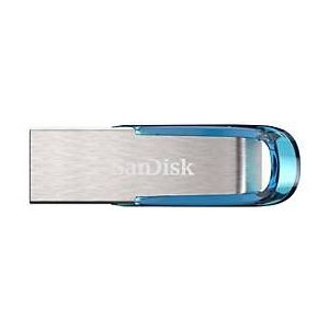 SanDisk Ultra Flair USB 3.0 Flash Drive 32 GB (Robuuste En Stijlvolle Metalen Behuizing, Wachtwoordbeveiliging, 150 MB/s Lezen) Blauw