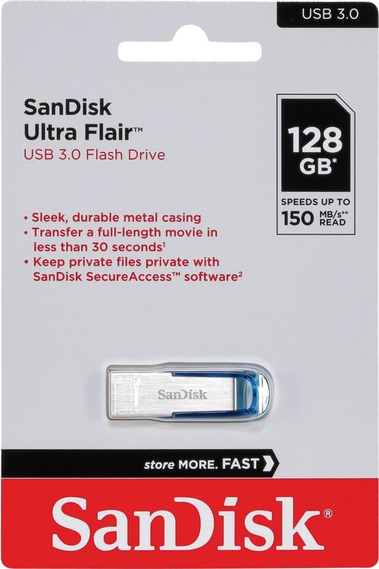 Sandisk SD UltraFlair USB 3.0 128GB Trop Blue