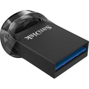 SanDisk Ultra Fit USB 3.1-Flashdrive 32 GB (Voor Laptops, Tablets, Tv's, Gameconsoles, Autogeluidssystemen En Meer, Plug-And-Stay, Leessnelheid Van 130 MB/s, RescuePRO Deluxe, SecureAcess Software)