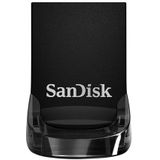 SanDisk USB 3.1 Ultra Fit 256 GB geheugenstick (voor laptops, spelconsoles en auto-audiosystemen, Plug and Stay, 130 MB/s, SecureAccess-software) zwart