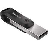 SanDisk iXpand Go USB-stick, 64 GB, 2-in-1, met Lightning-aansluiting en USB 3.0-aansluiting voor iPhone/iPad en PC en Mac