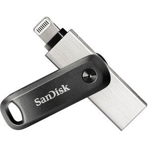 SanDisk IXpand Flashdrive Go 64 GB (USB 3.0 Poort, Wachtwoordbeveiliging, Sleutelring, Voor IPhone/IPad, PC En Mac) Zwart