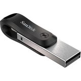 SanDisk iXpand Go Flash-Laufwerk iPhone Speicher 128 GB (iPad kompatibel, automatisches Backup, Schlüsselanhänger-Funktion, USB 3.0, iXpand App), Schwarz