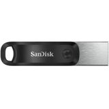 SanDisk iXpand Go USB-stick, 128 GB, 2-in-1, met Lightning-aansluiting en USB 3.0-aansluiting voor iPhone/iPad en PC en Mac