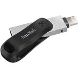 SanDisk IXpand Flashdrive Go 128 GB (USB 3.0 Poort, Wachtwoordbeveiliging, Sleutelring, Voor IPhone/IPad, PC En Mac) Zwart