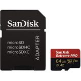 Sandisk - microSDXC - Geheugenkaart - 64GB - ExtremePro