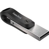 SanDisk Ixpand Flashdrive Go 256 GB (USB 3.0 Poort, Wachtwoordbeveiliging, Sleutelring, Voor IPhone/IPad, PC En Mac) Zwart