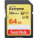 SanDisk Extreme SDXC 64GB - 150MB/s - Class 10 U3 V30
