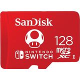 SanDisk microSDXC UHS-I Speicherkarte für Nintendo Switch 128 GB (V30, U3, C10, A1, 100 MB/s Übertragung, mehr Platz für Spiele)