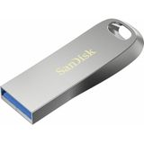 SanDisk Ultra Luxe USB 3.2-Flashdrive 256 GB (USB 3.2 Gen 1, Leessnelheden Tot 400 MB/s, Wachtwoordbeveiliging, RescuePRO Deluxe-Software)