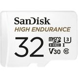 SanDisk High Endurance 32 GB microSDHC-kaart SD-adapter - voor thuis- of dashcam-videobewaking - tot 100 MB/s lezen en 40 MB/s schrijven, klasse 10, U3, V30