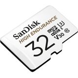 SanDisk High Endurance microSDHC Speicherkarte 32 GB + Adapter (Für Dash-Cams und private Überwachungskameras, 100 MB/s Lesen, V30 für Full-HD und 4K-Videos)