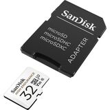 SanDisk High Endurance microSDHC Speicherkarte 32 GB + Adapter (Für Dash-Cams und private Überwachungskameras, 100 MB/s Lesen, V30 für Full-HD und 4K-Videos)