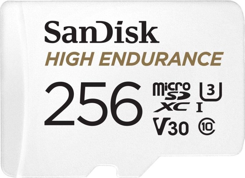 SanDisk - High Endurance - Geheugenkaart - Wit - 256 GB - UHS-I Klasse 10 V30