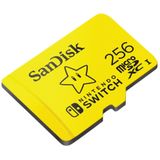 SanDisk microSDXC voor Nintendo Switch consoles, Super Mario Super Star 256 GB, UHS-I-kaart, tot 100 MB/s, gelicentieerd product van Nintendo, Class 10, U3