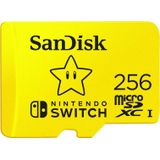 SanDisk SDSQXAO-256G-GNCZN, UHS-I microSDXC-kaart voor Nintendo Switch 256 GB - Nintendo Gelicentieerd Product, Geel